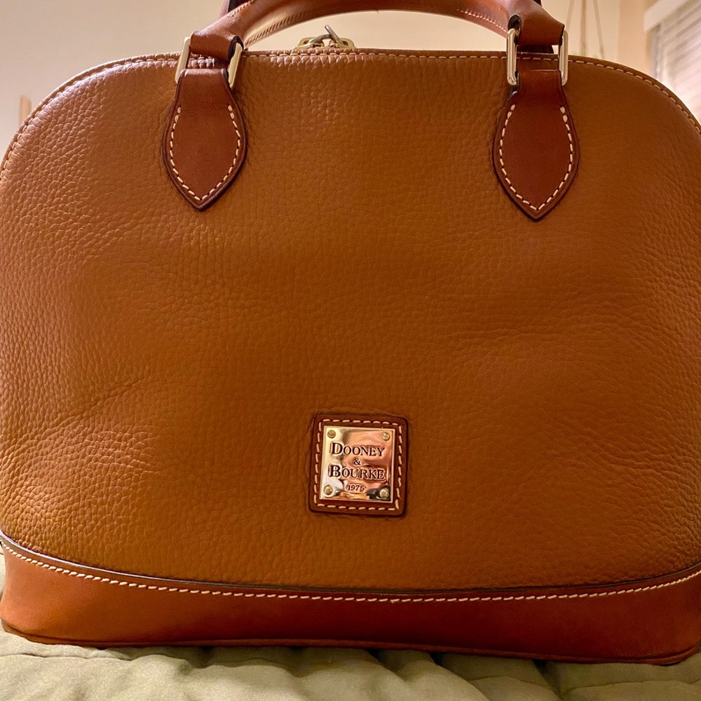 Dooney & Bourke Pebble Grain Leather Handbag - Carmel